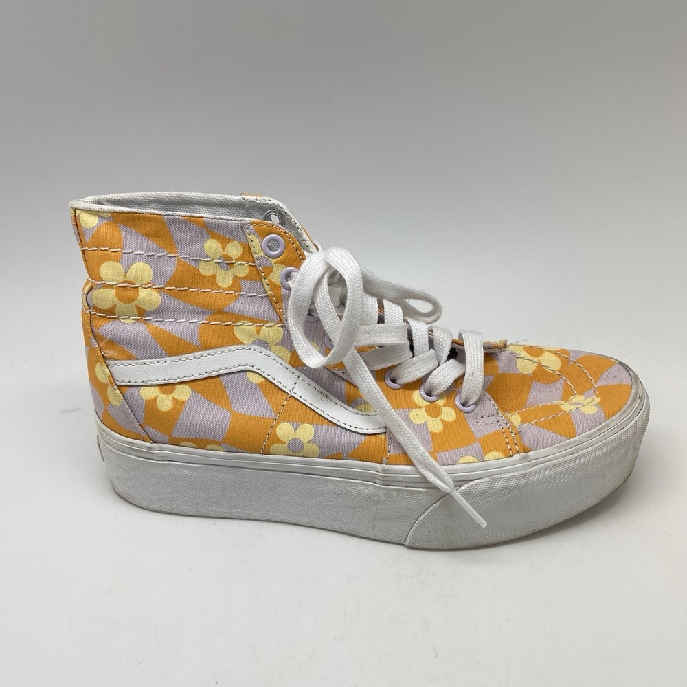 Vans Sneakers Womens 9 SK8 HI Stackform Floral‎ Hippie Platform Causal Shoes